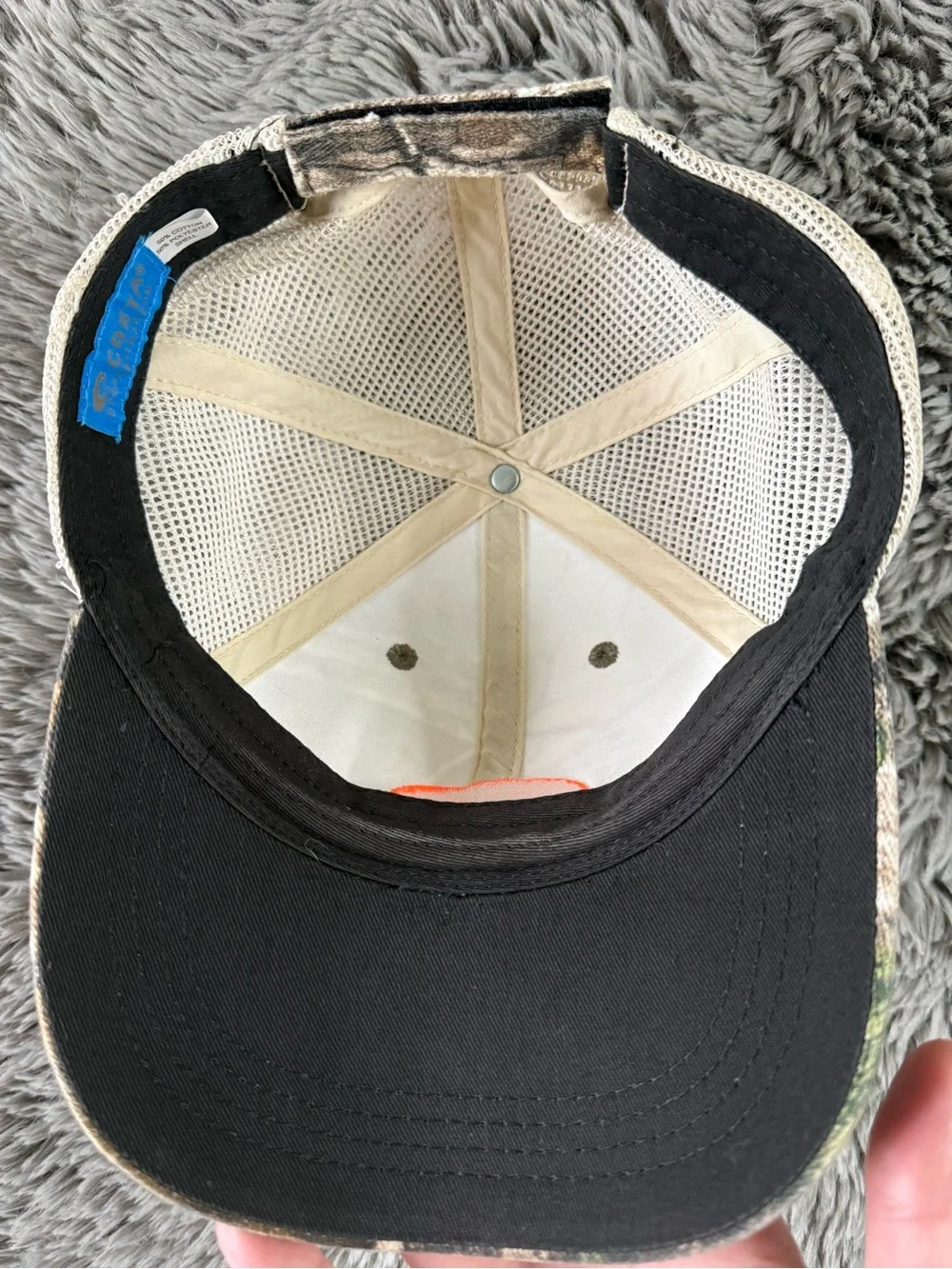 Costa Del Mar Camo Trucker Hat Orange Logo Mesh Back Adjustable Cap